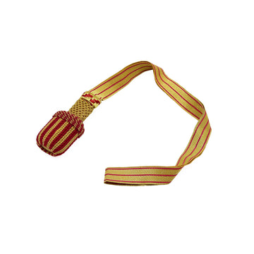 Gold/Rot Portepee mit rot Gestreifer gold Tresse - grosse Ausführung