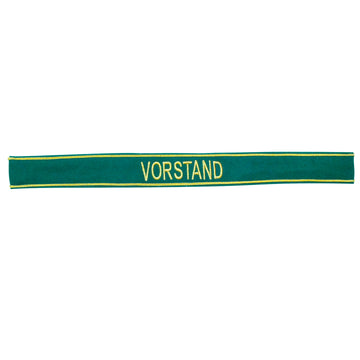 Verein Ärmelband / Ärmelstreifen VORSTAND in gold auf dunkelgrünem Filz
