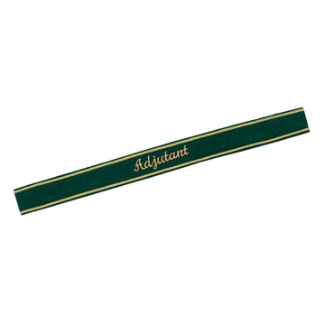 Verein Ärmelband / Ärmelstreifen Adjutant in gold auf dunkelgrünem Filz