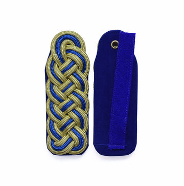 Schultergeflechte – gold/blau/gold