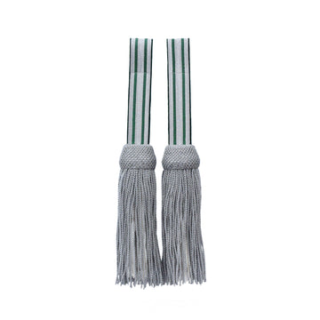 Schärpenquasten – aluminium/grün