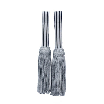 Schärpenquasten – aluminium/schwarz