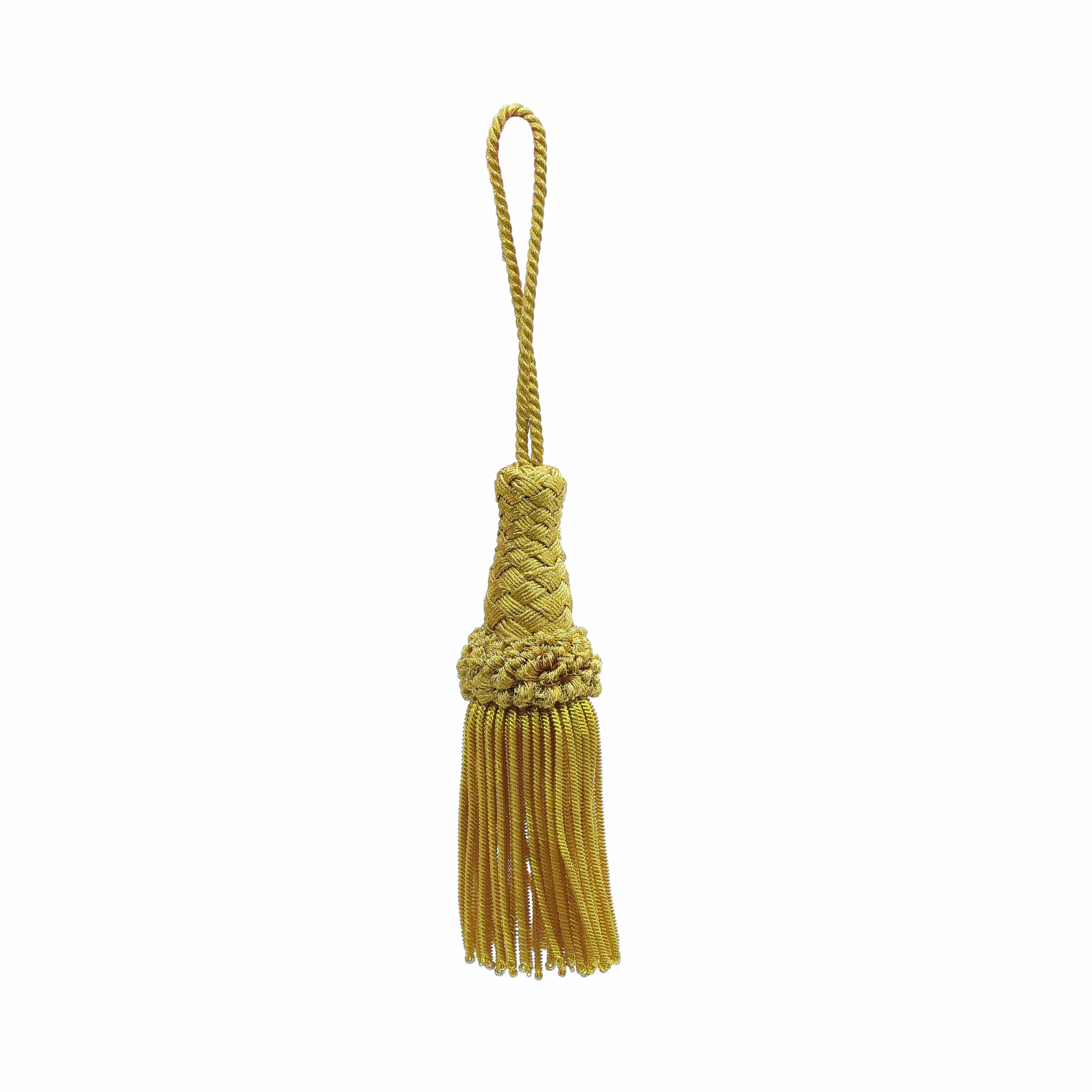 Bouillonquasten mit 8cm Bouillonfransen - gold Quaste