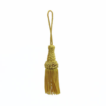 Bouillonquasten mit 8cm Bouillonfransen - gold Quaste