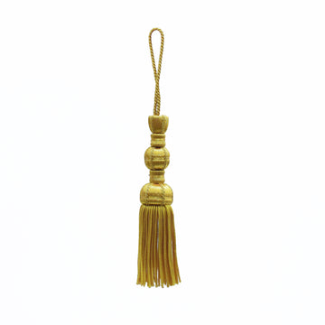 Gold Bouillonquasten mit 9cm Bouillonfransen Quaste