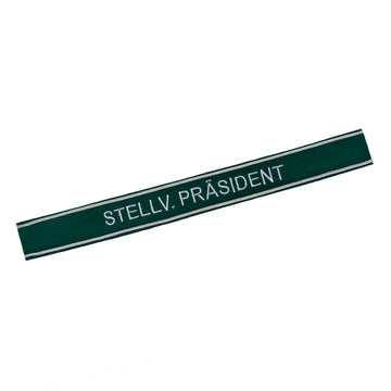 Verein Ärmelband / Ärmelstreifen " STELLV. PRÄSIDENT " auf dunkelgrünem Filz