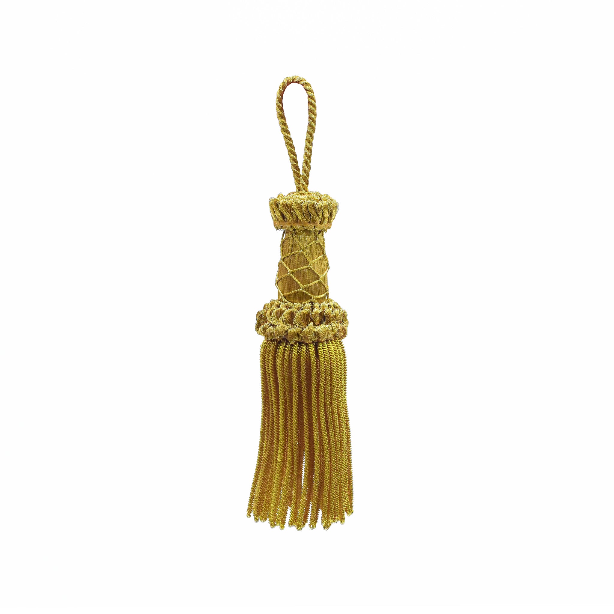 Bouillonquasten mit 8cm Bouillonfransen gold Quaste