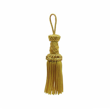 Bouillonquasten mit 8cm Bouillonfransen gold Quaste