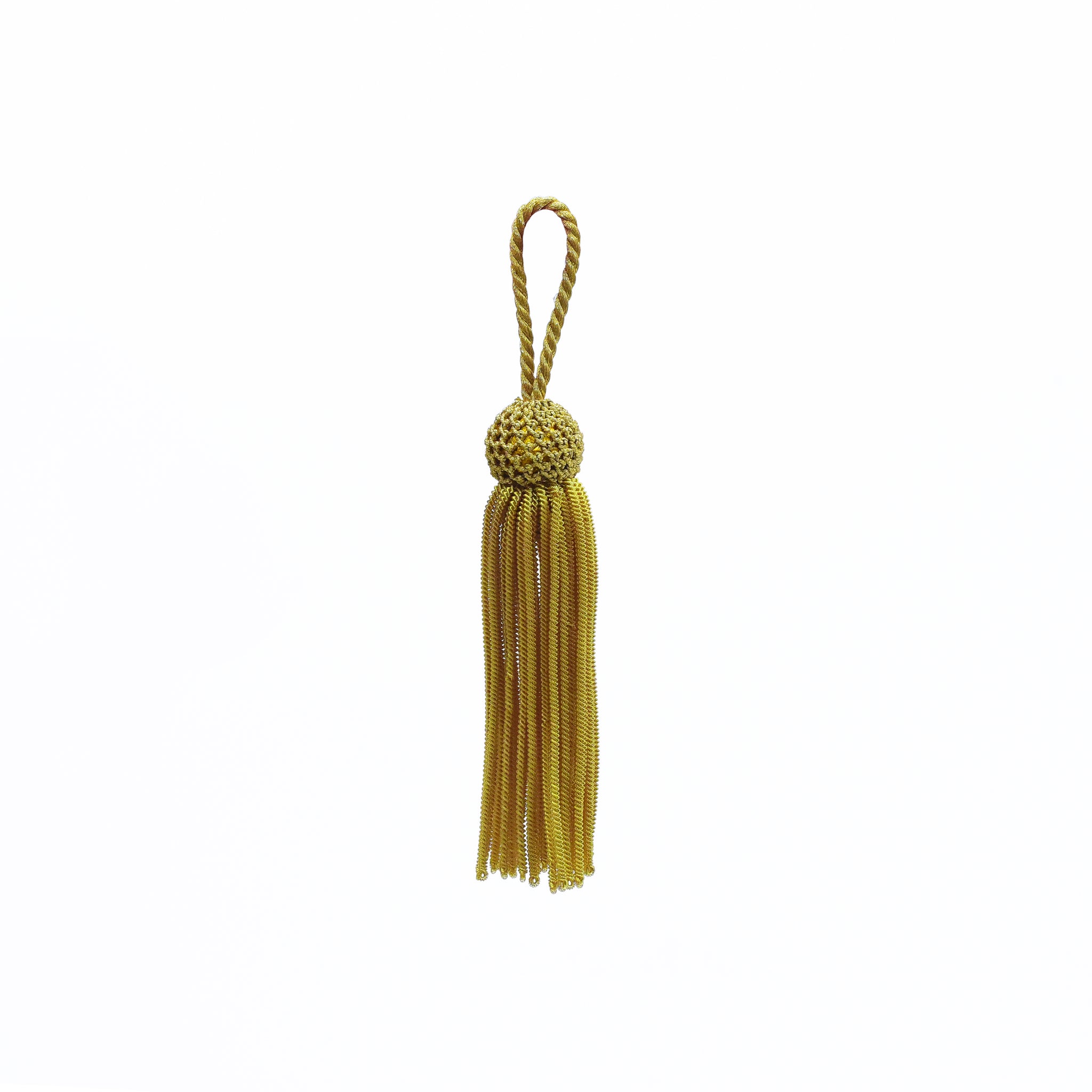 Bouillonquasten mit 10cm Bouillonfransen gold Quaste