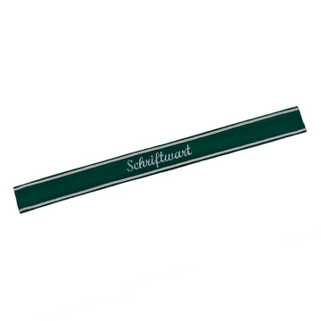 Verein Ärmelband / Ärmelstreifen " Schriftwart " in silber auf dunkelgrünem Filz