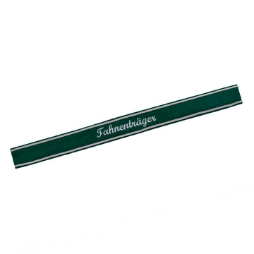 Verein Ärmelband / Ärmelstreifen " Fahnenträger " auf dunkelgrünem Filz