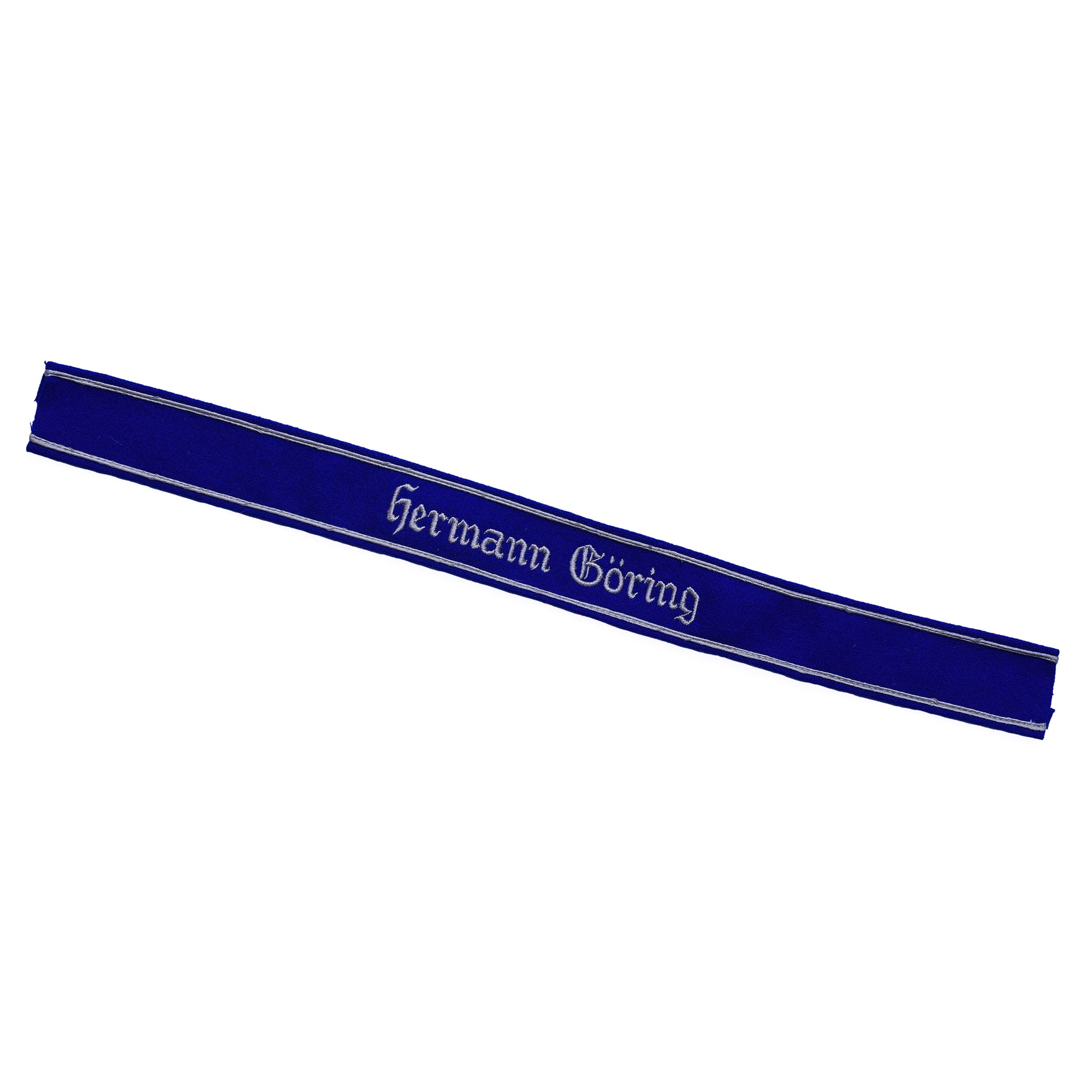 Luftwaffe Ärmelband Hermann Göring für Unteroffizier auf blauem Tuch