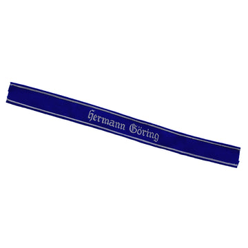 Luftwaffe Ärmelband Hermann Göring für Unteroffizier auf blauem Tuch