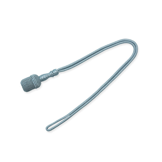 Aluminium Portepee mit Rundschnur Knot - kleine, runde Quaste