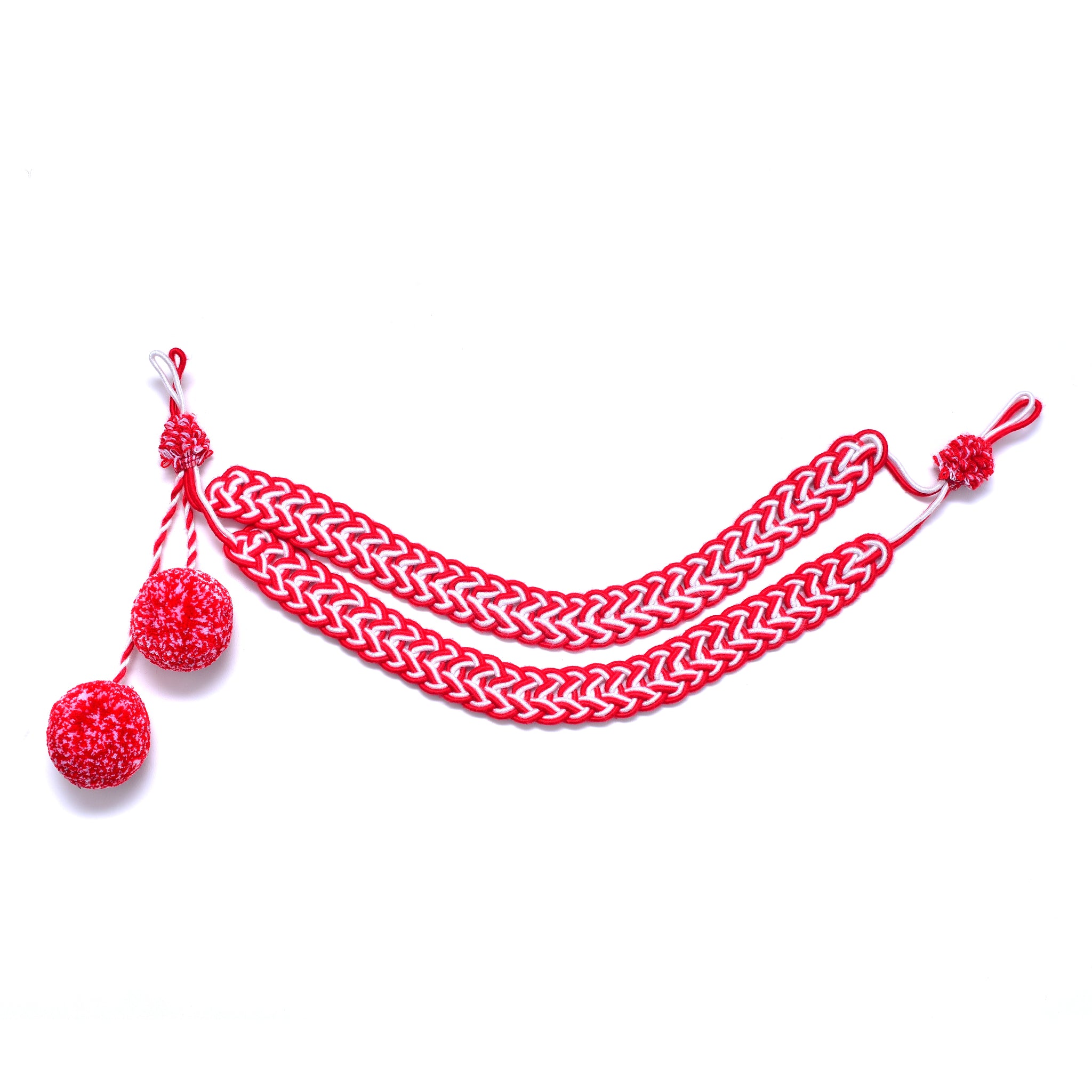 rot-weiß Brustschnur mit Pompom (Bürgerwache Mengen e.V.)