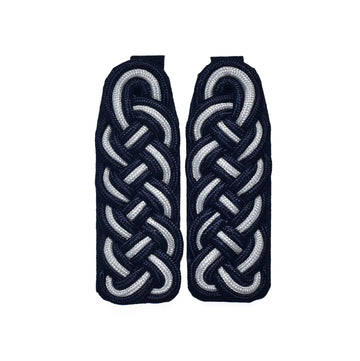Schultergeflechte – schwarz/silber/schwarz