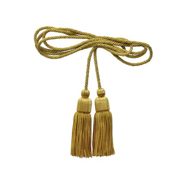 Fahnenquaste gold mit 10 cm langen Fransen und geperlt gedrehter Kordel