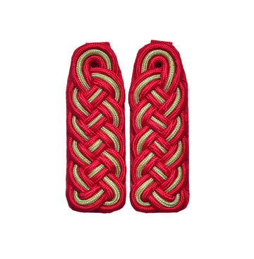 Schultergeflechte – rot/gold/rot
