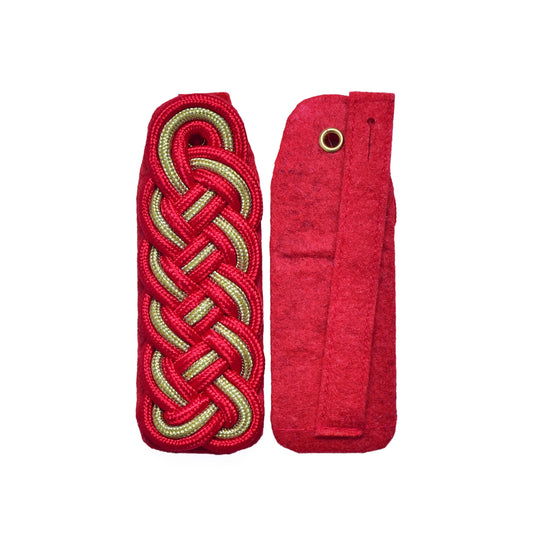 Schultergeflechte – rot/gold/rot