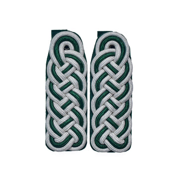 Schultergeflechte – silber/grün/silber