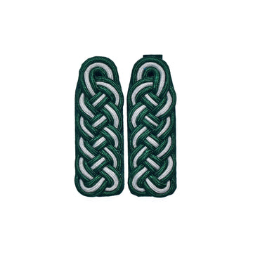 Schultergeflechte – grün/silber/grün