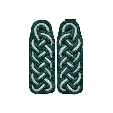 Schultergeflechte – grün/silber/grün