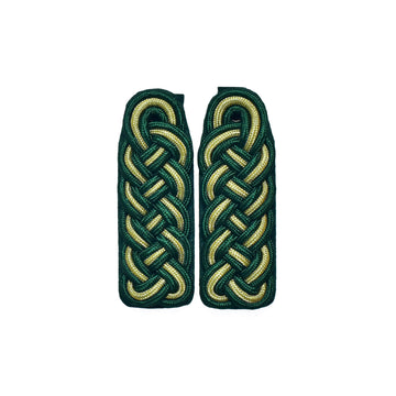 Schultergeflechte – grün/gold/grün