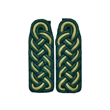 Schultergeflechte – grün/gold/grün