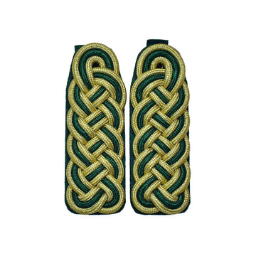 Schultergeflechte – gold/grün/gold