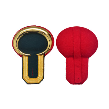 Epauletten grün/rot für Jäger mit gold Mond & Tresse (ein Paar)