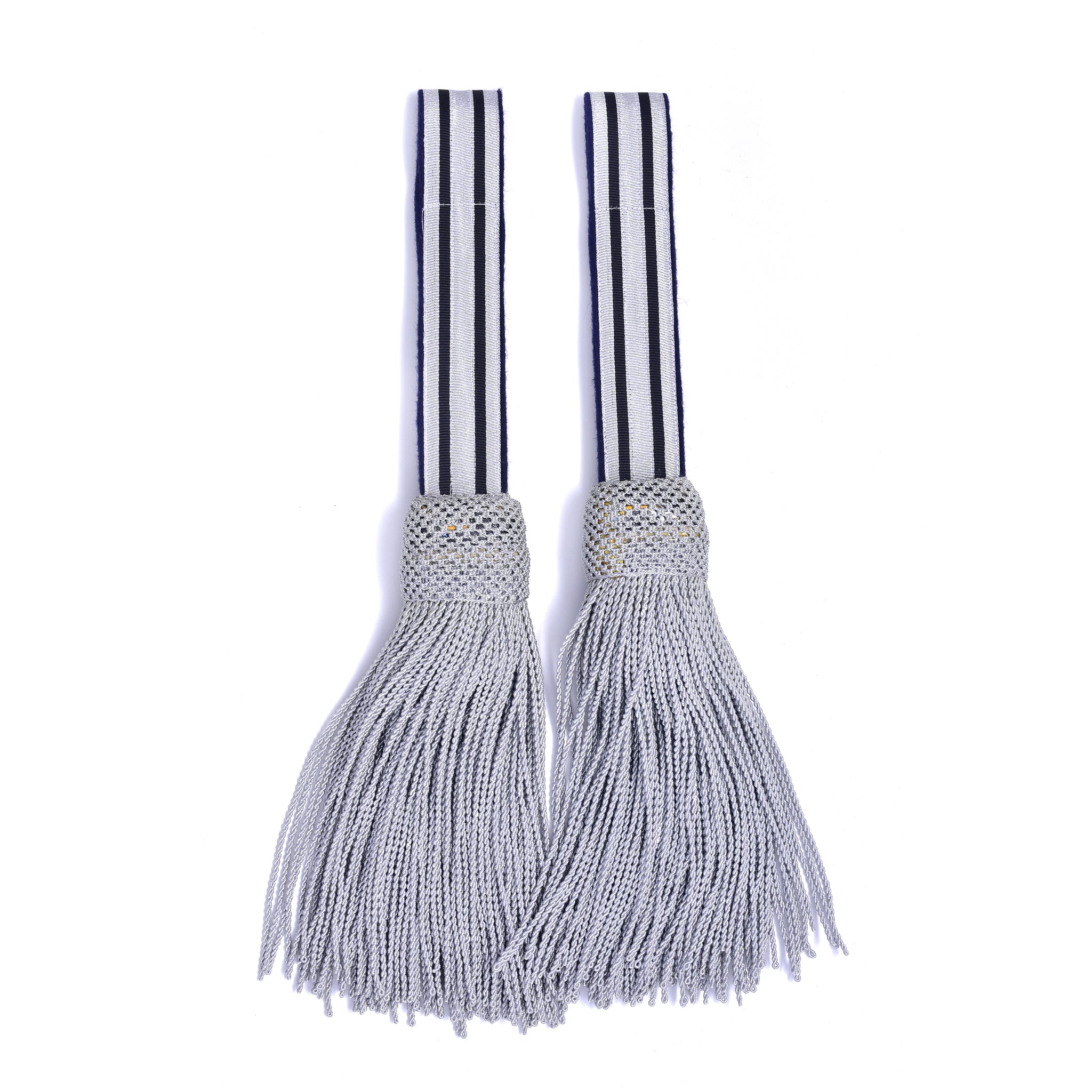 Schärpenquasten – aluminium/schwarz