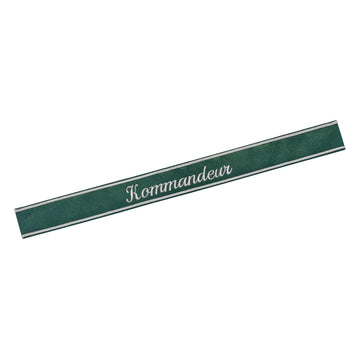 Verein Ärmelband / Ärmelstreifen " Kommandeur " auf dunkelgrünem Filz