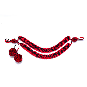 schwarz-rot Brustschnur mit Pompom (Bürgerwache Mengen e.V.)