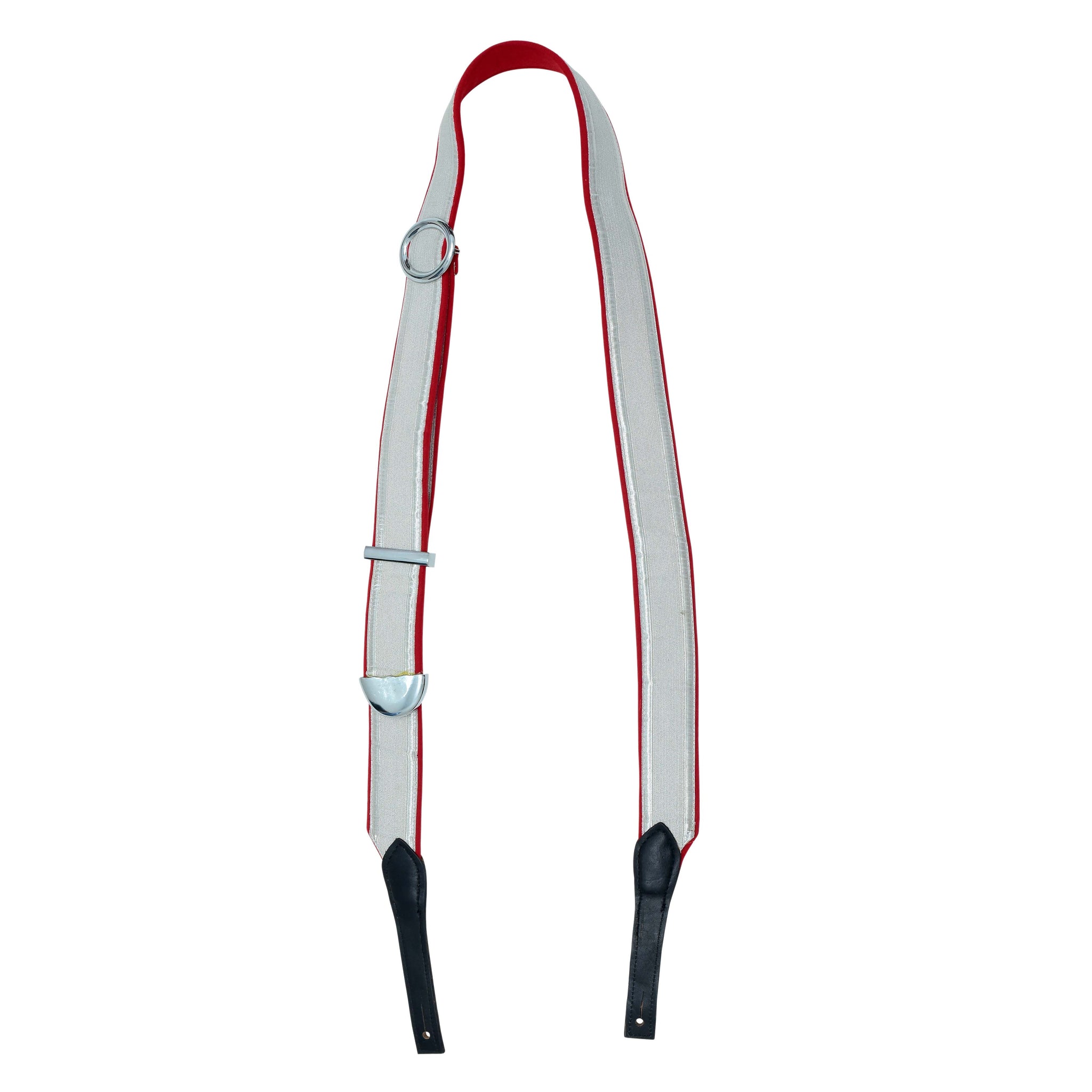 Bandoliere silber Tresse auf rotem Tuch  (ohne Tasche)