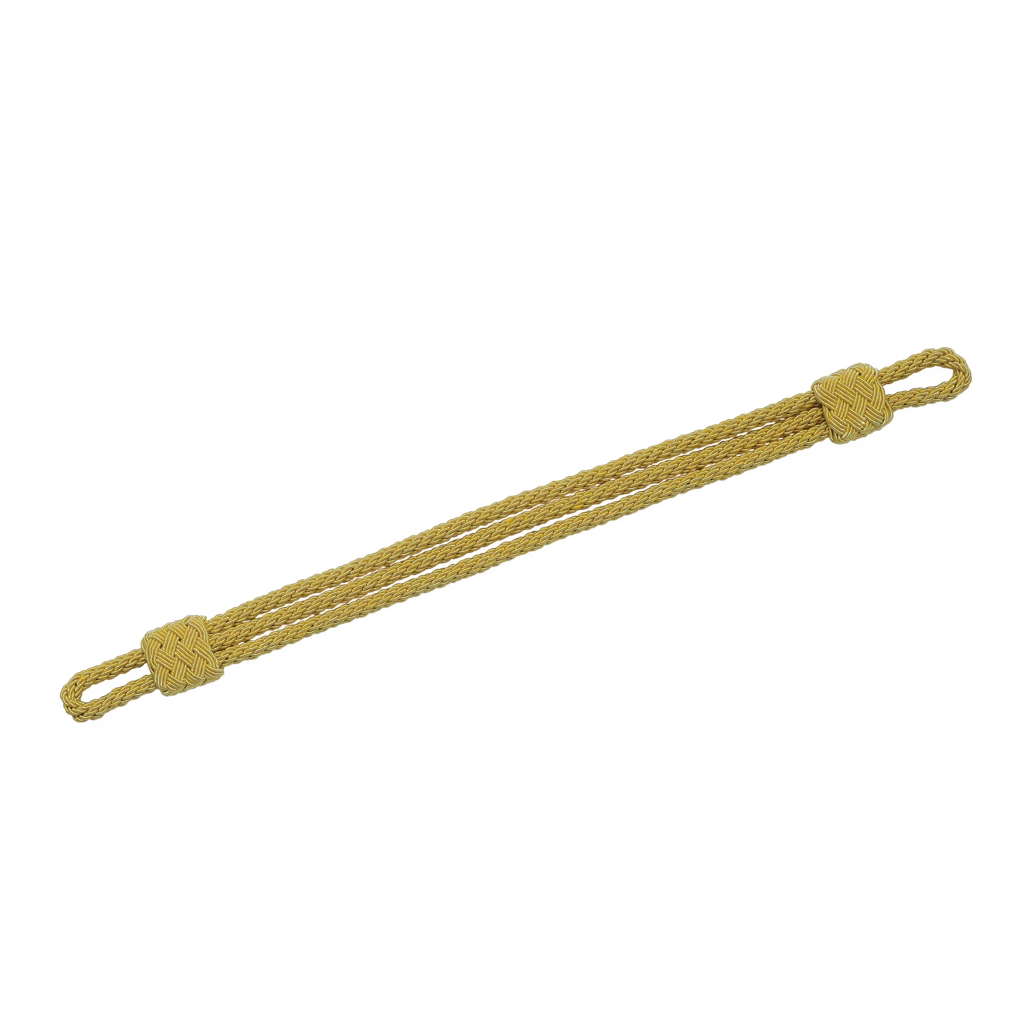 Mützenkordel 3fach – 6mm / 32cm  (Gold oder Silber)