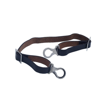 WKI schwarz Kinnriemen Stahlhelm M16 / Pickelhaube für den Knopf 91 silbernen Beschlägen