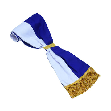 Schärpe blau/weiß aus Baumwolle