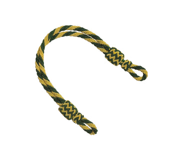 Mützenkordel - goldfarbig/grün Schirmmütze - 6mm / 32cm