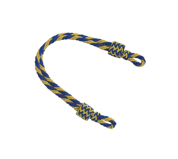 Mützenkordel - goldfarbig/blau Schirmmütze - 6mm / 32cm
