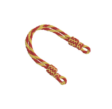 Mützenkordel - goldfarbig/rot Schirmmütze - 6mm / 32cm