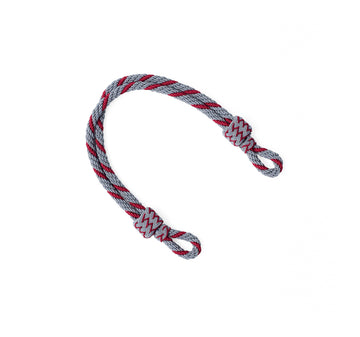 Mützenkordel - aluminium/rot Schirmmütze - 6mm / 32cm