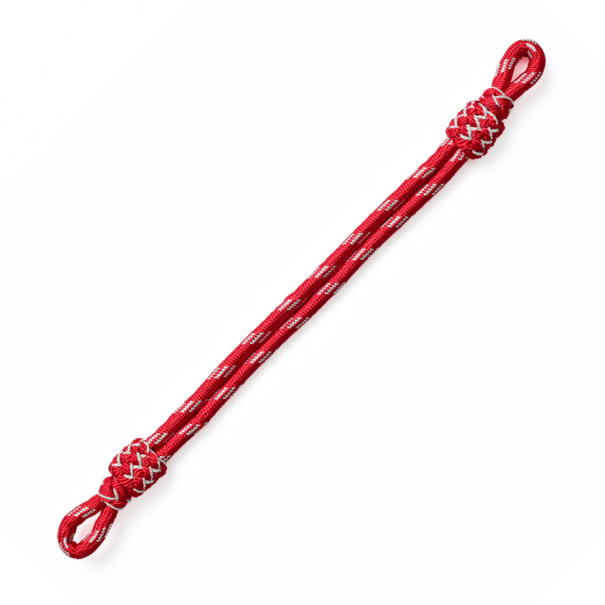 Mützenkordel 6mm Rundschnur rot/silber