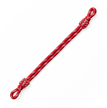 Mützenkordel 6mm Rundschnur rot/silber