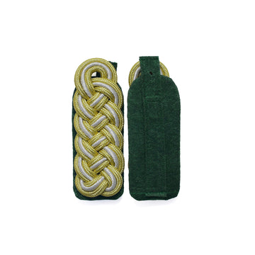 Schultergeflecht, Majorsgeflecht gold mit silber hochgestellter Soutache