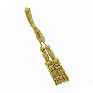 Borlas Bolitas & Borlas Flecos / Gold Quasten mit 3 Meter Kordel