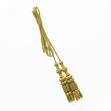 Borlas Bolitas & Borlas Flecos / Gold Quasten mit 3 Meter Kordel