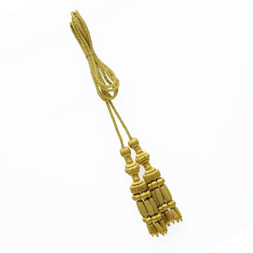 Borlas Bolitas & Borlas Flecos / Gold Quasten mit 3 Meter Kordel