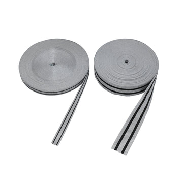 Aluminium mit schwarzen Streifen Litze / Tresse für Feldbinde 43mm oder 20mm