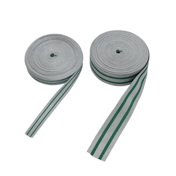 Aluminium mit dunkelgrünen Streifen Litze / Tresse für Feldbinde 43mm oder 20mm