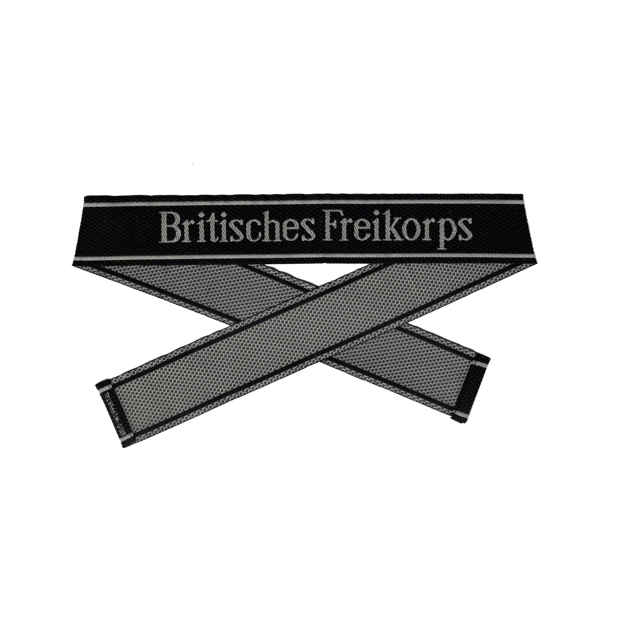 WWII Elite Ärmelband ”Britisches Freikorps” gewebt WH Bevo Cuff title